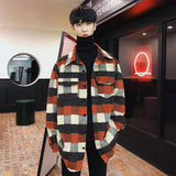 Coverwin 2024 New Fashion Men Spring outfit  No. 411 PLAID BUTTON UP SHI JK