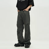 Coverwin spring outfits men summer outfit 77Fight Yuppie Baggy Pleated Pants