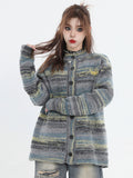 Coverwin painting color loose knit sweater na821