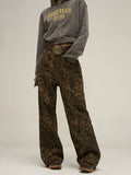 Coverwin spring outfits men summer outfit 77Fight Leopard Print Jeans