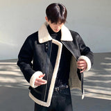 Coverwin 2024 New Fashion Men Spring outfit  No. 1234 SUEDE WOOLEN COLLAR JK