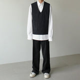 Coverwin 2024 New Fashion Men Spring outfit  No. 1365 V NECK SLEEVELESS SHI