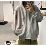 skater boy outfits Cheap School New Cardigan Sweater Men's and Women's Hong Kong Style Thin Jacket Loose Student Versatile Color Hooded Thin Jacket