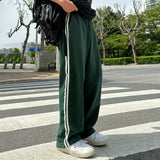 Coverwin GREEN STRIPED CASUAL PANTS 072424