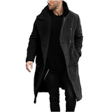 men winter outfits New Woolen Coat Men's Thickened Coat Hot Single Woolen Trench Coat