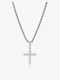 Coverwin DIAMOND CROSS PENDANT NECKLACE