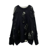 Coverwin 2024 New Fahion spring outfit FATEE Loose Ripped Sweater