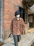 Coverwin 2024 New Fashion Men Spring outfit  No. 6807 CORDUROY COLLAR SHI