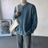 Coverwin 2024 New Fashion Men Spring outfit  No. 5520 KNITTED FULL BUTTON-UP SWEATER CARDIGAN