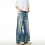 Coverwin spring outfits men summer outfit Madwitch Wide Leg Straight Jeans