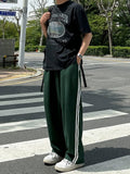 Coverwin GREEN STRIPED CASUAL PANTS 072424