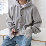 Coverwin 2024 New Fashion Men Spring outfit  No. 5418 OVERSIZE BUTTON-UP HOODIE JK