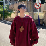 mens fashion Autumn Cotton Sweater Men's Loose Fashion All-Matching Ins Autumn and Winter BF Lazy Style Top