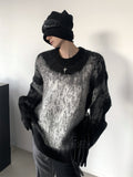 Coverwin  Black and White Clash Design Knit Sweater na811