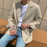 Coverwin 2024 New Fashion Men Spring outfit  No. 2768 CREAM BLAZER JK