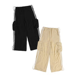 Coverwin spring outfits men summer outfit Jusho Triple Stripe Cargo Pants