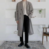 Coverwin 2024 New Fashion Men Spring outfit  No. 3403 BELT WOOLEN COAT JK