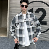 mens fall fashion Men's New Quality American Workwear Jacket Shirt Washed Pure Cotton Long Sleeve Spring Top