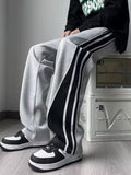 Coverwin spring outfits men summer outfit jpq Spliced Stripes Pants