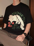 Coverwin 2024 New Fahion spring outfit Nagawl Cat with Tomatoes Tee