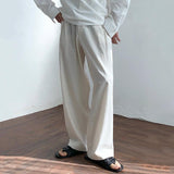 Coverwin  4378 LINEN STRAIGHT WIDE DRAPE PANTS