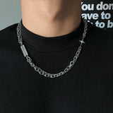 Coverwin DOUBLE LAYER CROSS STAR CHAIN NECKLACE
