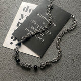 Coverwin MULTI CHAIN BLACK PEARL CHAIN NECKLACE