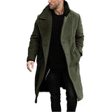 men winter outfits New Woolen Coat Men's Thickened Coat Hot Single Woolen Trench Coat