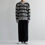 Coverwin 2024 New Fashion Men Spring outfit  No. 3413 STRIPED V-NECK SWEATER