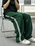 Coverwin GREEN STRIPED CASUAL PANTS 072424