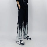 Coverwin spring outfits men summer outfit Mage Two Layer Tassel Jeans