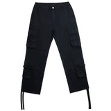 street fashion men streetwear INS Loose Fashion Solid Color American High Street Black Overalls Men's Spring and Autumn Youth Popular Retro Trousers Men