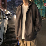 skater boy outfits Cheap School New Cardigan Sweater Men's and Women's Hong Kong Style Thin Jacket Loose Student Versatile Color Hooded Thin Jacket