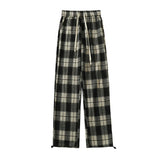 Coverwin spring outfits men summer outfit YDS Drawstring Plaid Pants