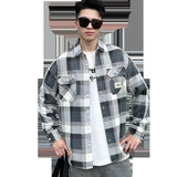 mens fall fashion Men's New Quality American Workwear Jacket Shirt Washed Pure Cotton Long Sleeve Spring Top