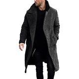 men winter outfits New Woolen Coat Men's Thickened Coat Hot Single Woolen Trench Coat