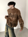 Coverwin  high street vintage mink hair knitwear na808