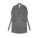 Coverwin 2024 New Fashion Men Spring outfit  No. 3403 BELT WOOLEN COAT JK