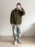 Coverwin 2024 New Fashion Men Spring outfit  No. 9020 STRIPED WOOLEN ZIP-UP JK