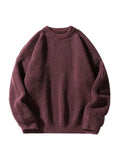 Coverwin Pleated Knitted Round Neck Bottoming Sweater