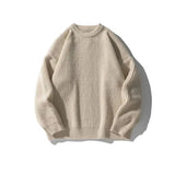 Coverwin Pleated Knitted Round Neck Bottoming Sweater