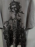 Coverwin Men's Rose Skull Print Tee