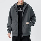 Coverwin Autumn Winter 2024 New Hooded Jackets Men Baggy Cardigan Stand Collar Korean Mens Coat Jogger Gym Tracksuit Mens