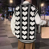 Coverwin Men's Clothing Cute Knit Sweater Male Waistcoat Heart Vest Sleeveless Mode Warm A Street Order High Quality Replica Baggy Heated