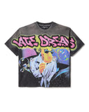 Coverwin American vintage magical grandpa graphic t shirts oversized y2k top harajuku gothic all cotton short sleeve t shirt men clothing