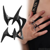 Coverwin Gothic Punk Claw Cosplay Ring Unisex Alloy Opening Adjustable Rings Hip-pop Jewelry Halloween Party Accessories Prop Gift