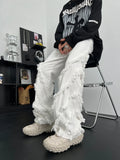 Coverwin Jeans Men High Street Tassel American Retro Baggy Denim Trousers All-match Harajuku Hip Hop Autumn Casual Chic College New Daily