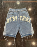 Coverwin 2024 American Letter Embroidery Oversized Jeans Men Y2k Harajuku High Street Trendy Brand Loose Fashion Denim Shorts Women