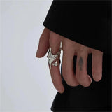 Coverwin Personality Irregular Hyperbole Cyberpunk Gothic Hip Hop Punk Alien Ring Alloy Unisex Finger Rings Jewelry Costume Accessories