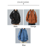 Coverwin 2024 Outdoors Cargo Jackets Men Spring Autumn Hooded Zip Up Techwaer Jacket Men Baggy Casual Streetwear Male Clothes